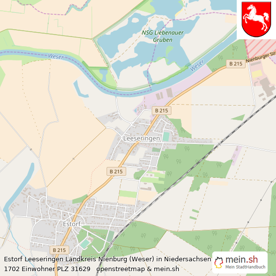 Estorf Leeseringen Landkreis Nienburg (Weser) Lageplan © Openstreetmap Contributors Estorf Leeseringen Lageplan